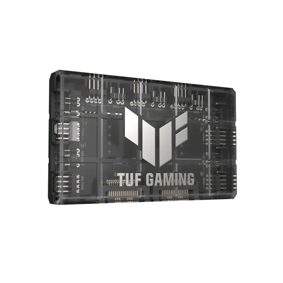 ASUS TUF GAMING ARGB FAN HUB, 6x ARGB Fan, 2x SATA, černá