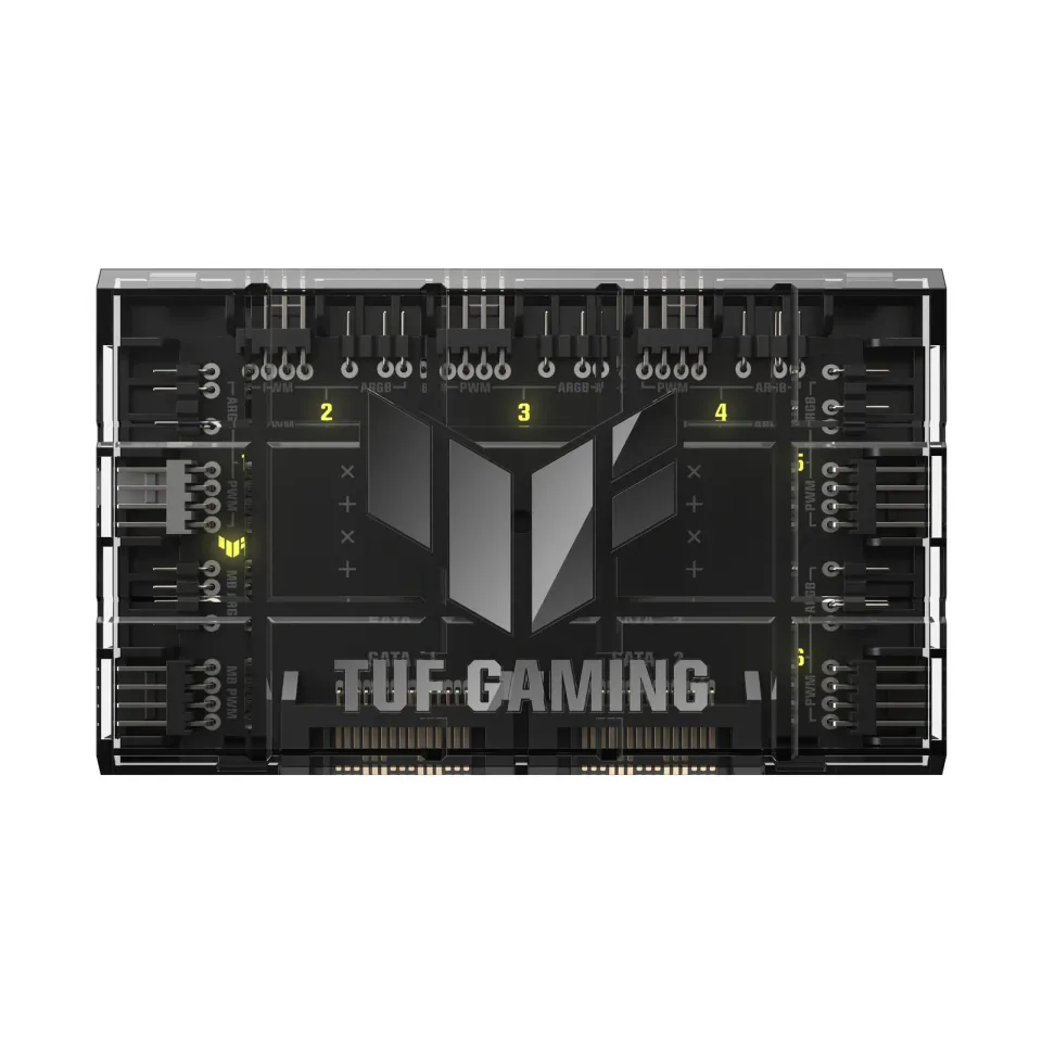 ASUS TUF GAMING ARGB FAN HUB, 6x ARGB Fan, 2x SATA, černá