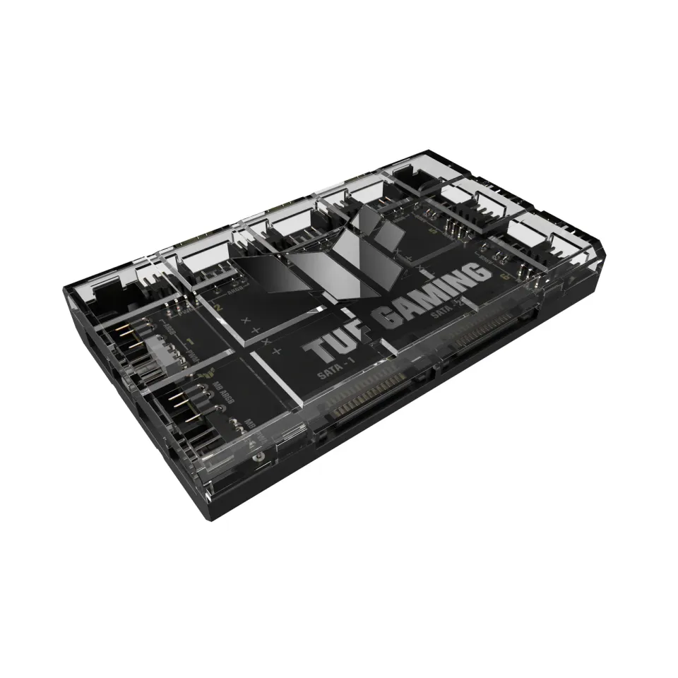 ASUS TUF GAMING ARGB FAN HUB, 6x ARGB Fan, 2x SATA, černá
