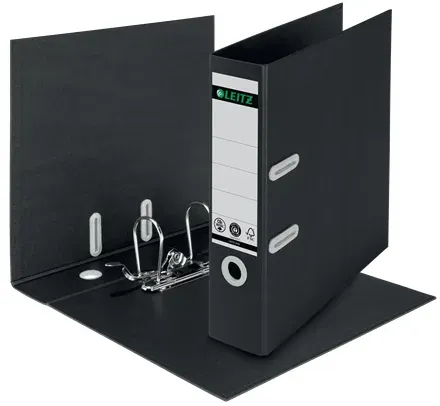 LEITZ Ekologický pákový pořadač 180° RECYCLE, 80 mm, černá