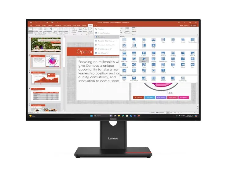 Lenovo LCD T27Q-40 27" IPS WLED/1920x1080/6ms/300nits/1xHDMI/DP/VGA/4xUSB/Pivot/