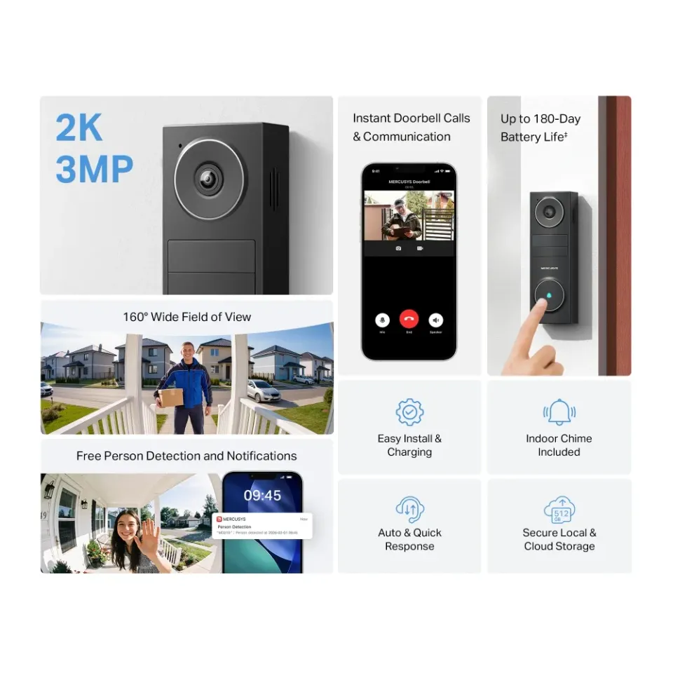 Mercusys MD210 Battery Video Doorbell