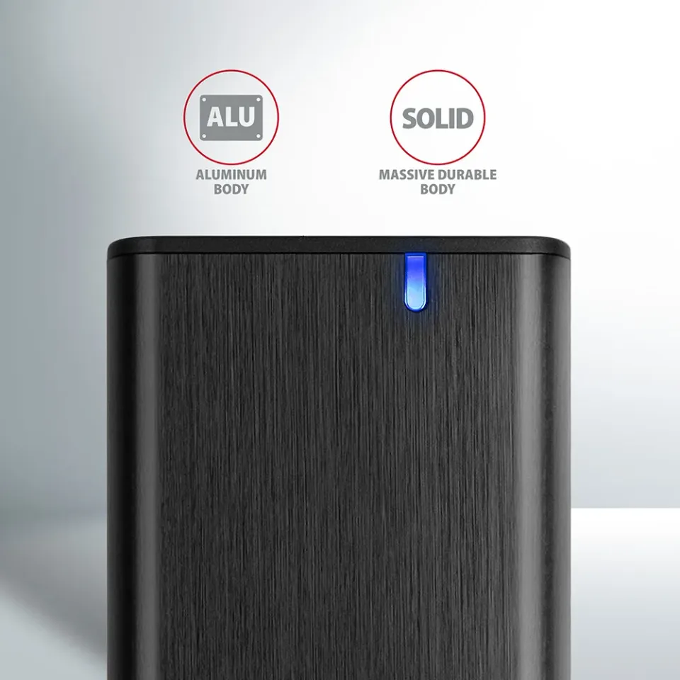 AXAGON EEM2-SBC Superspeed+ USB-C - M.2 SATA SSD, externí kovový box pro M.2 SAT