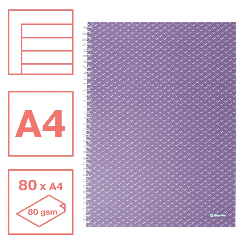 Esselte blok Colour'Breeze A4 linka, levandulový