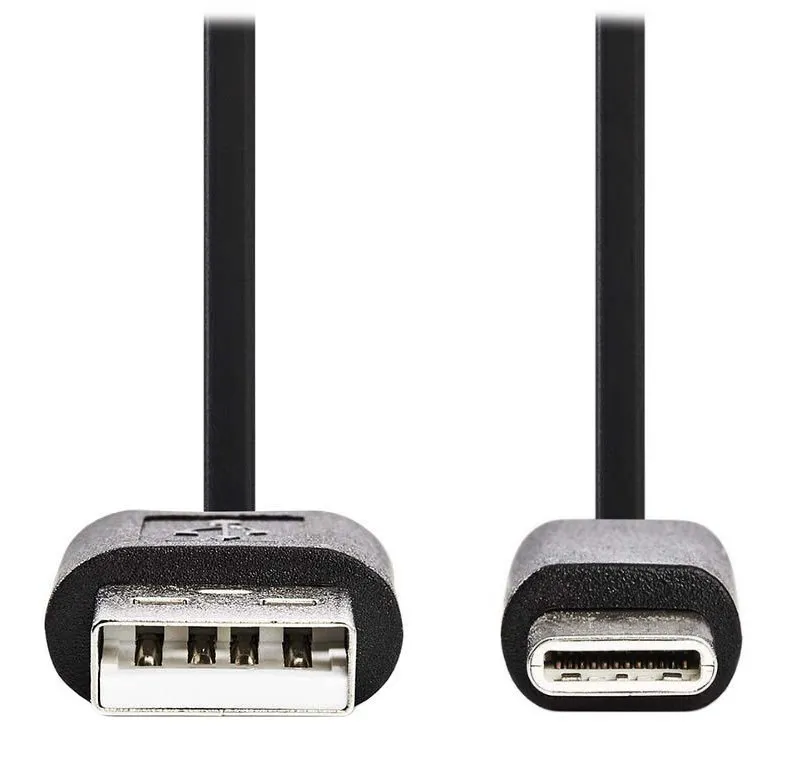 NEDIS kabel USB 2.0/ zástrčka USB-C - zástrčka USB-A/ 15W/ černý/ box/ 3m