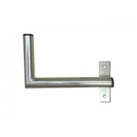 Držák antény na zeď u okna s pásem, pravé uchycení, galvanický zinek, délka 25cm, průměr 3,2cm