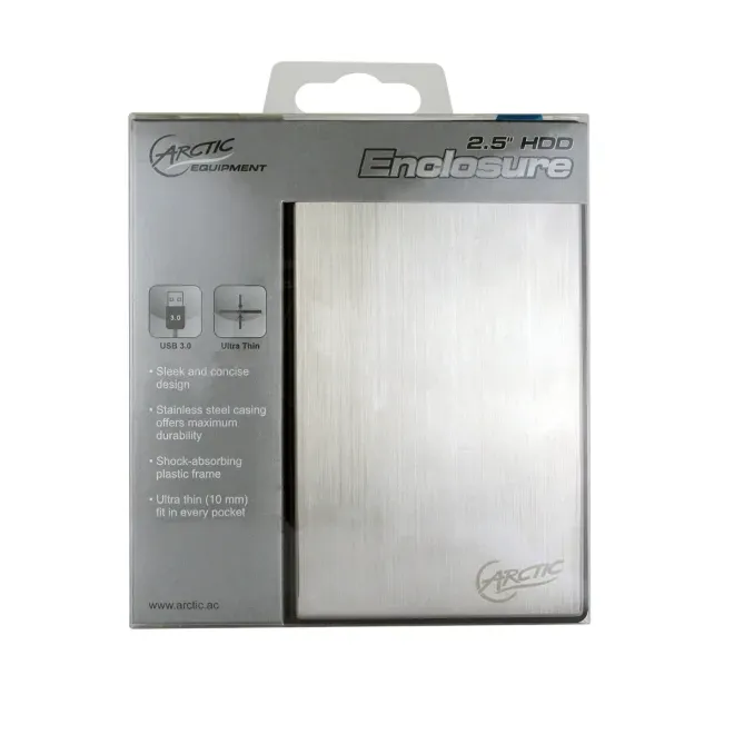 ARCTIC 2.5" HDD enclosure 3.0 (stainless steel)