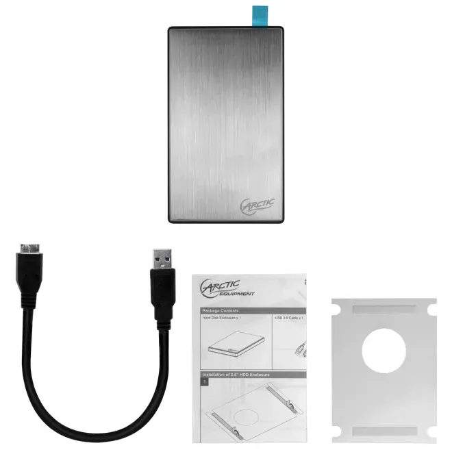 ARCTIC 2.5" HDD enclosure 3.0 (stainless steel)