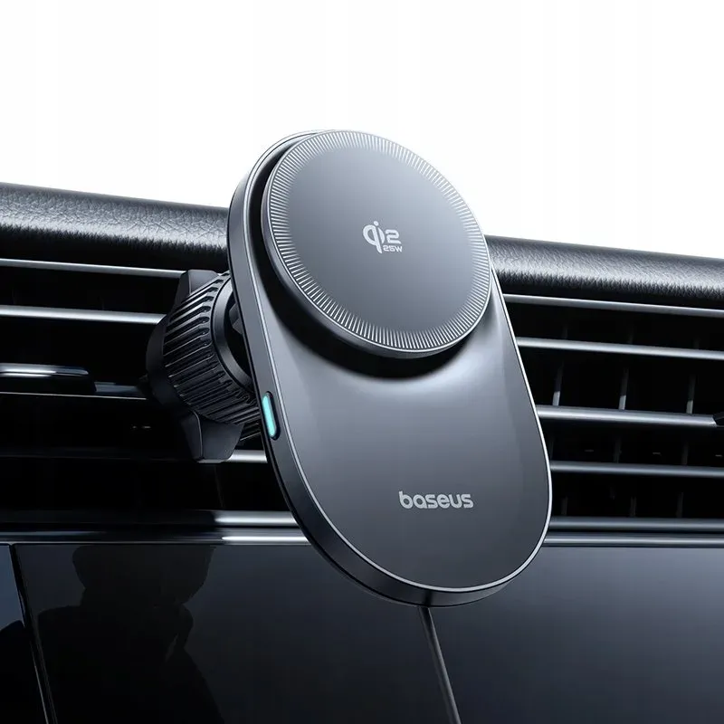 Baseus PrimeTrip VC2 Pro Cooling Magnetický Držák do Auta s Bezdrátovým Nabíjením 25W Cosmic Black