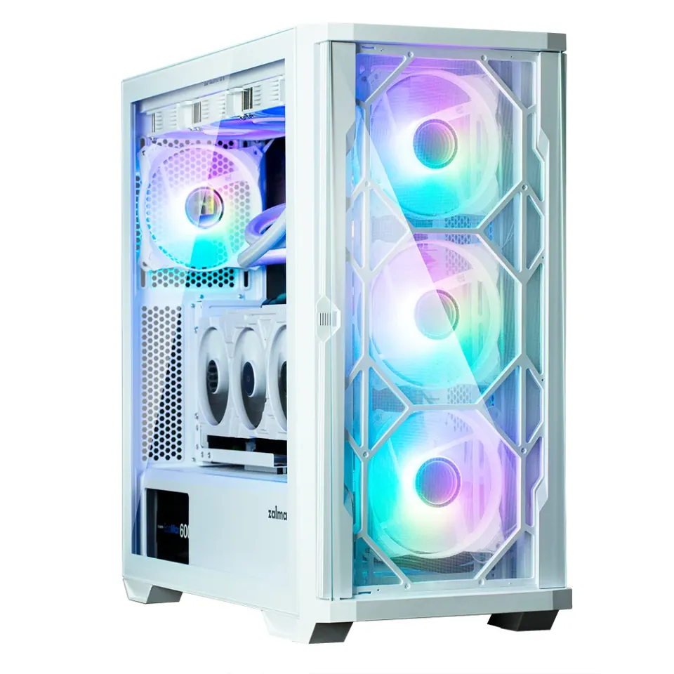 ZALMAN case Z10 DUO White, Mid Tower, ATX, 2xUSB 3.0, 1xUSB-C, 4x ARGB Fan, bílá