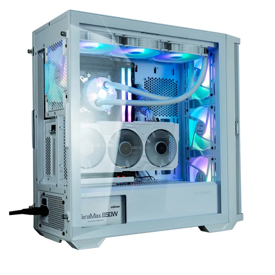 ZALMAN case Z10 DUO White, Mid Tower, ATX, 2xUSB 3.0, 1xUSB-C, 4x ARGB Fan, bílá