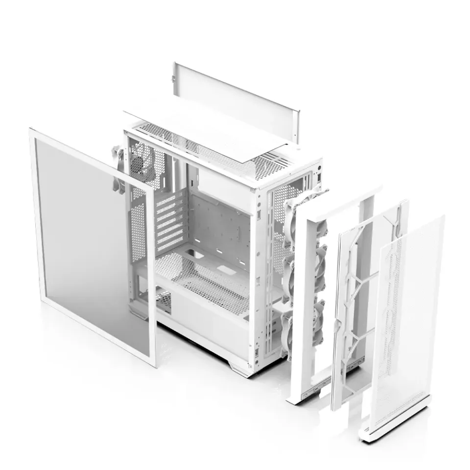 ZALMAN case Z10 DUO White, Mid Tower, ATX, 2xUSB 3.0, 1xUSB-C, 4x ARGB Fan, bílá
