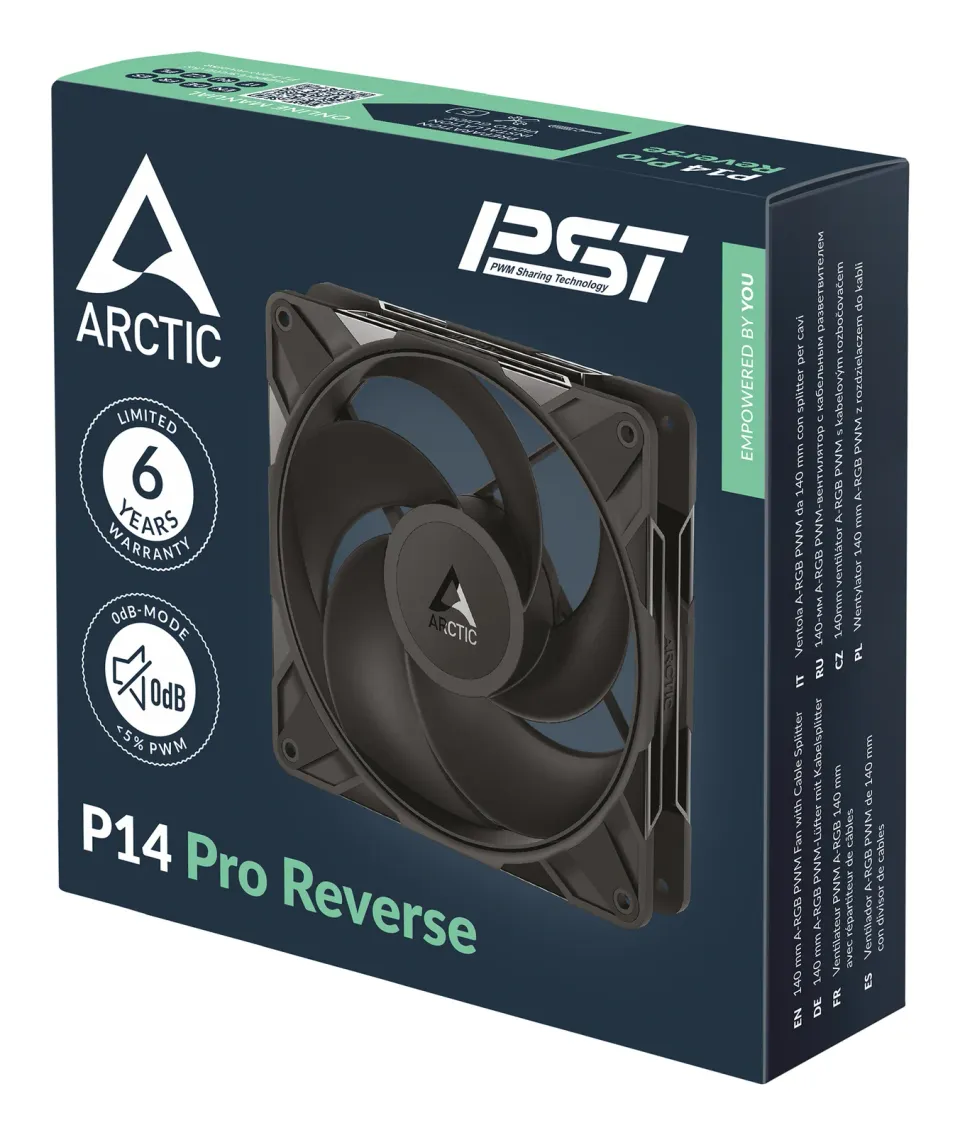 ARCTIC P14 Pro Reverse Value pack (3 ks) ventilátor - 140mm, black
