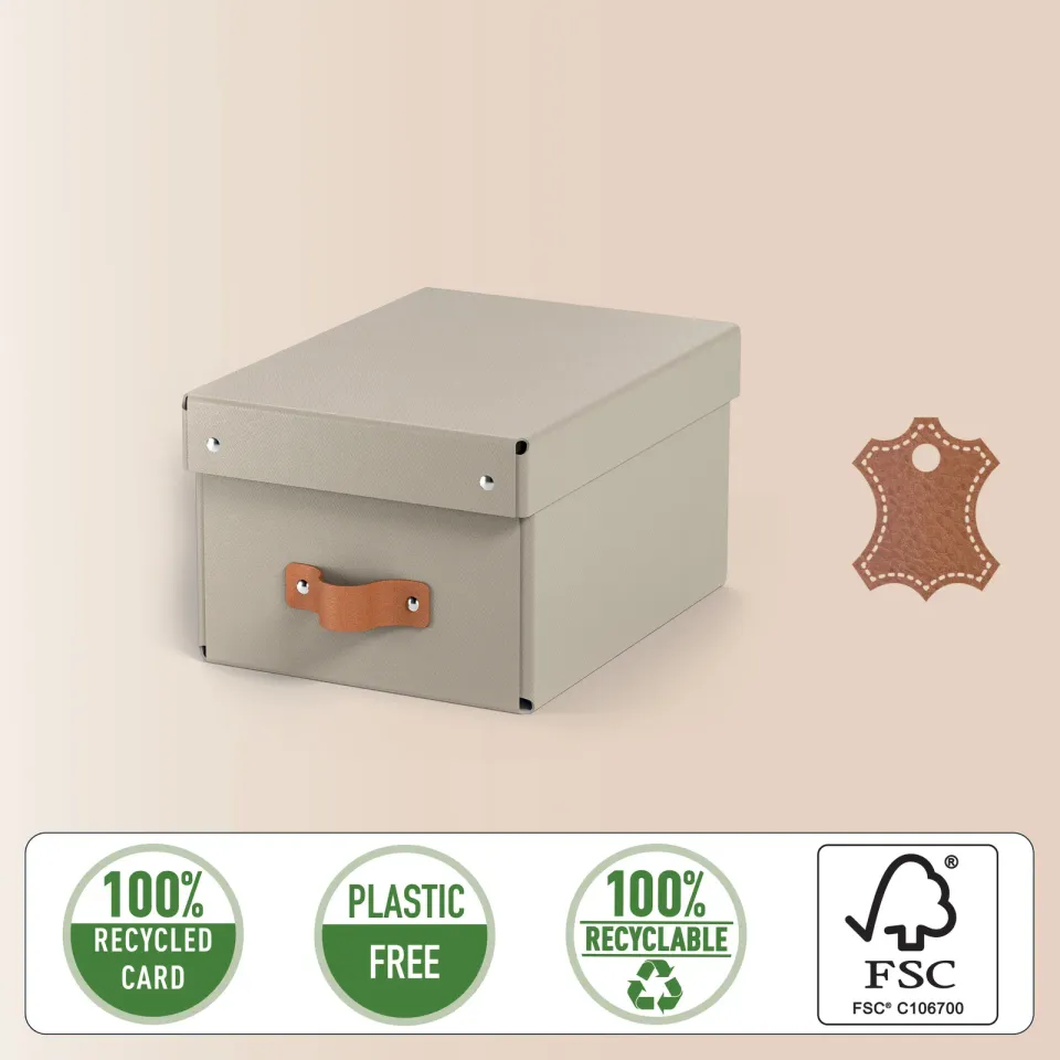 LEITZ úložný box, karton, velikost S, 2 ks béžový
