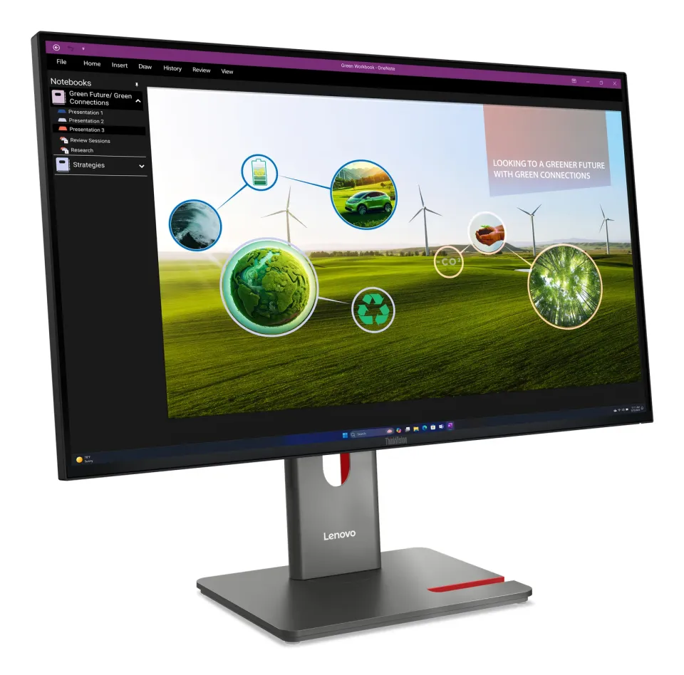 Lenovo LCD P27q-40 27"2560x1440 IPS/6ms/350cd/m2/1500:1/Repro/MC60/HDMI/2xDP/3xU