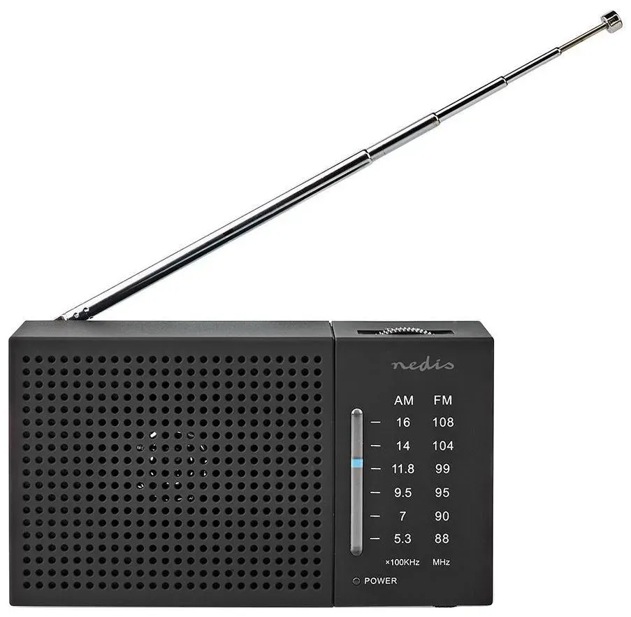 Nedis RDFM1200BK - FM Rádio Přenosné | AM / FM | Napájení z baterie | Analogový