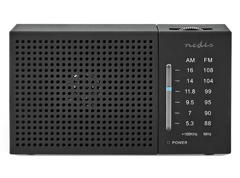 Nedis RDFM1200BK - FM Rádio Přenosné | AM / FM | Napájení z baterie | Analogový