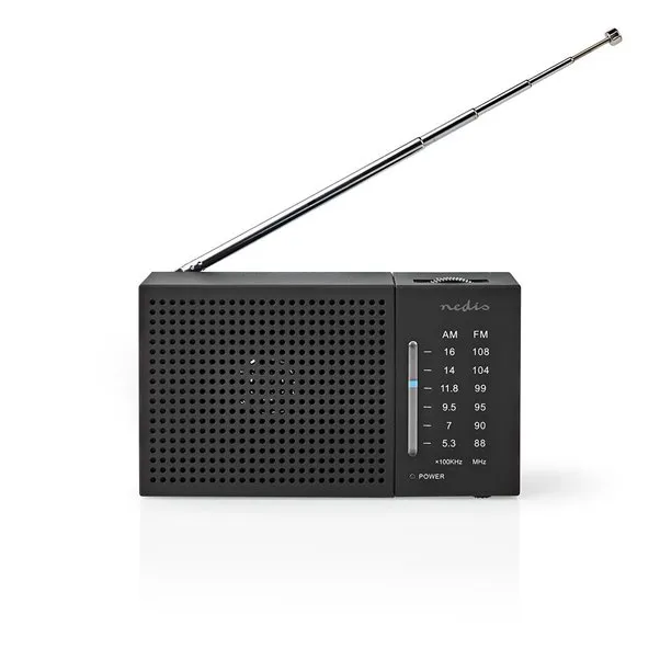 Nedis RDFM1200BK - FM Rádio Přenosné | AM / FM | Napájení z baterie | Analogový
