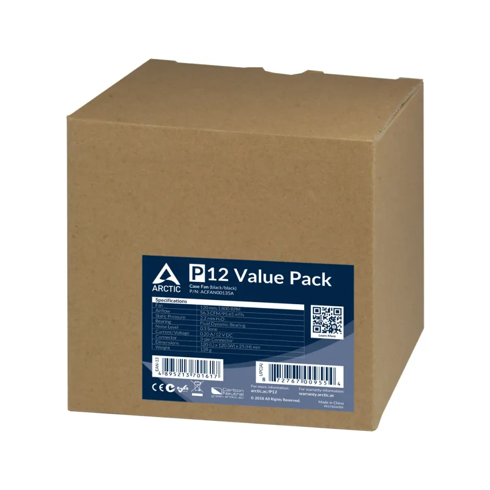 ARCTIC P12 Value pack (5ks) ventilátor - 120mm
