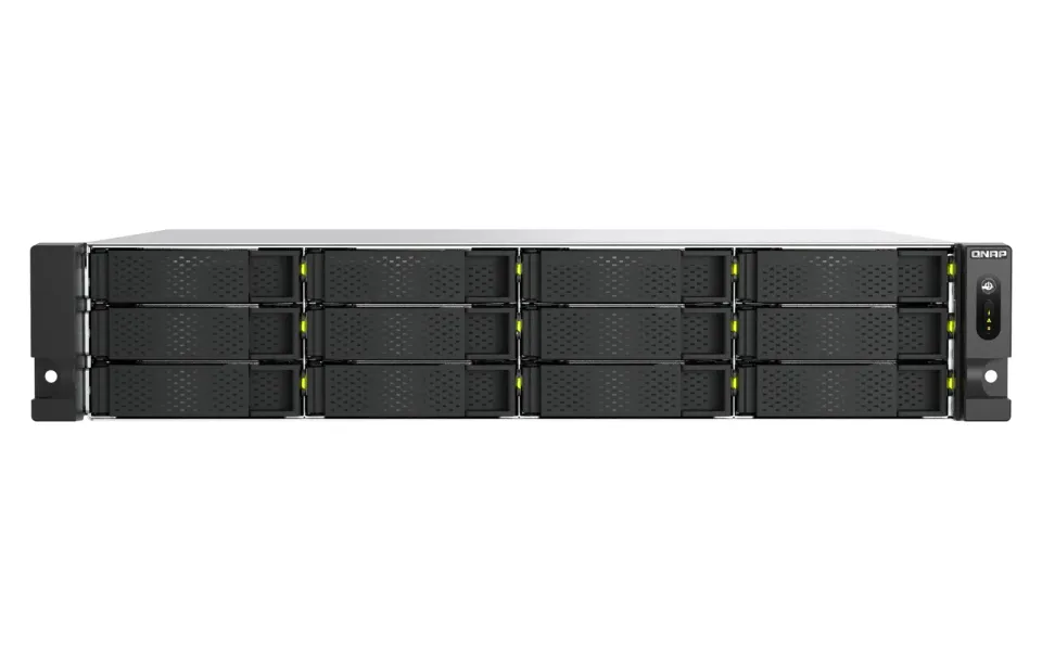 QNAP TS-h1465U-RP-8G (Intel 4core, ZFS, 8GB DDR5 RAM, 12x SATA + 2x E1.S, 1x PCIe, 2x 2,5GbE)