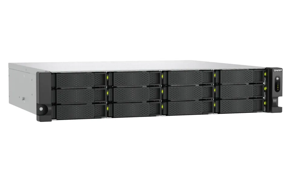 QNAP TS-h1465U-RP-8G (Intel 4core, ZFS, 8GB DDR5 RAM, 12x SATA + 2x E1.S, 1x PCIe, 2x 2,5GbE)