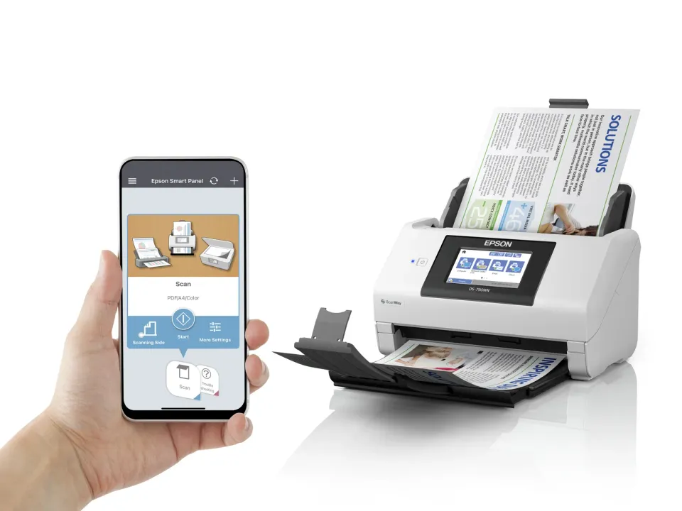 EPSON skener WorkForce DS-790WN - A4/45 str./min/600x600dpi/USB3.0/DADF/LAN/Wi-F