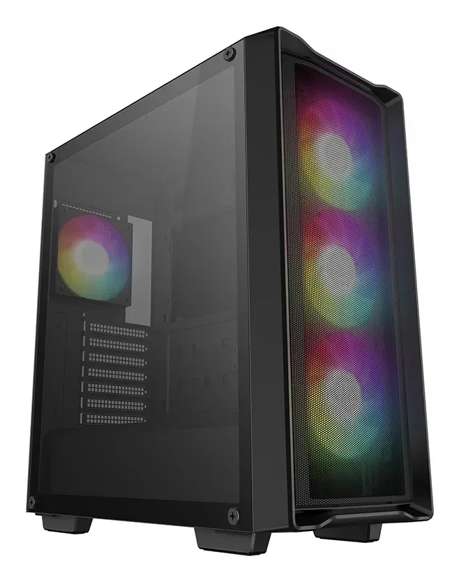 DEEPCOOL Case CC560 MESH V2, ATX, ARGB, Průhledná bočnice, 4x120mm Fan, černá