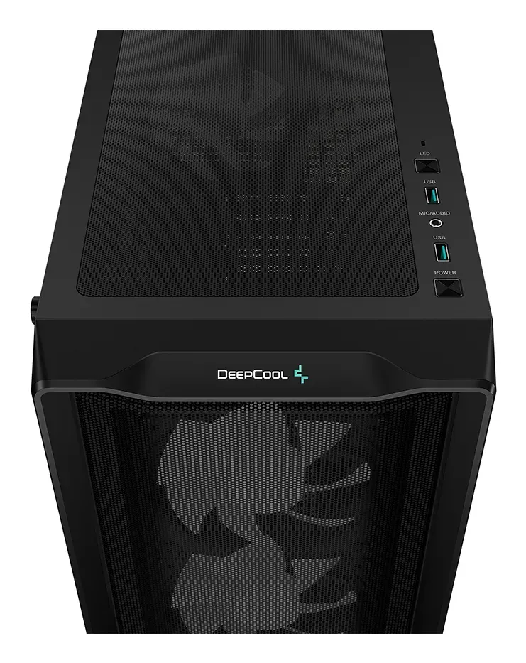 DEEPCOOL Case CC560 MESH V2, ATX, ARGB, Průhledná bočnice, 4x120mm Fan, černá