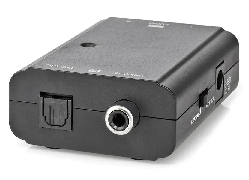 Nedis ACON2509BK - Digitální audio převodník | 2cestný | Vstupní konektor: 1x S