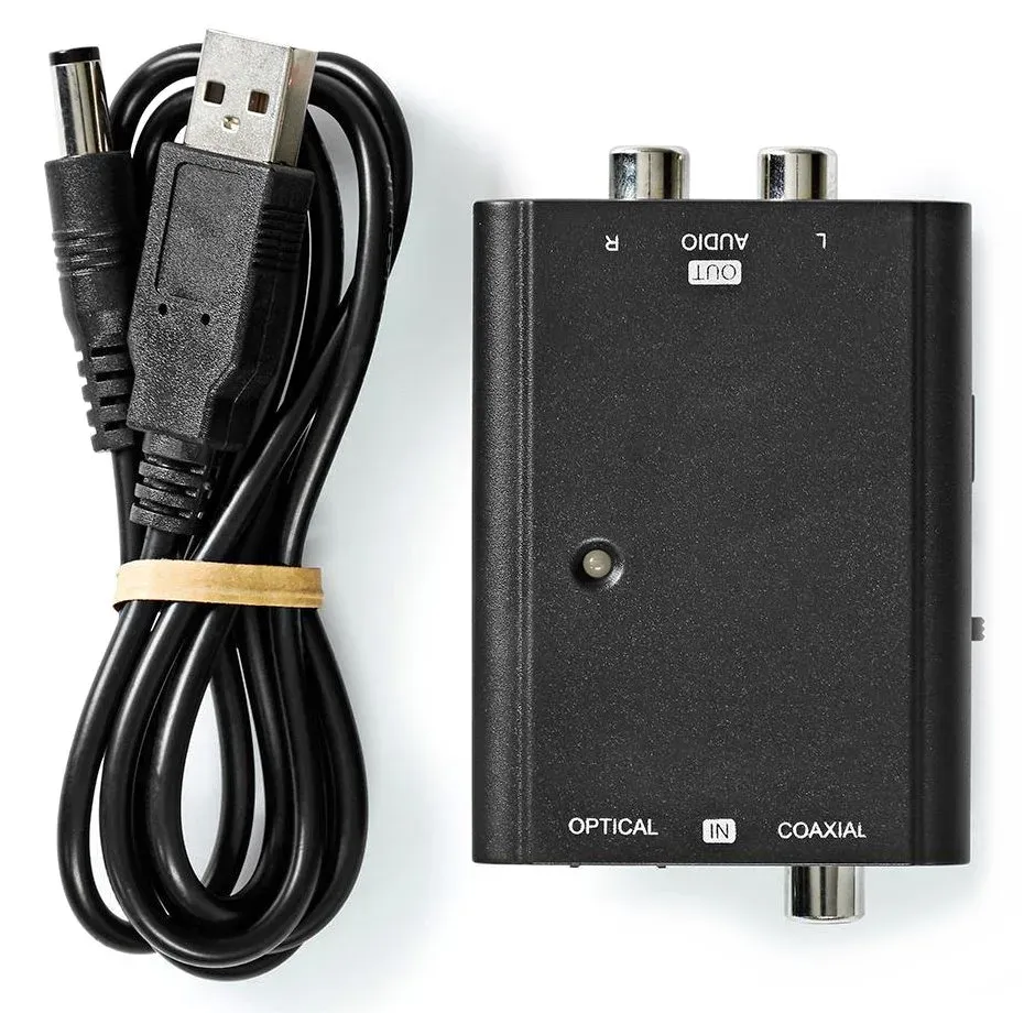 Nedis ACON2509BK - Digitální audio převodník | 2cestný | Vstupní konektor: 1x S
