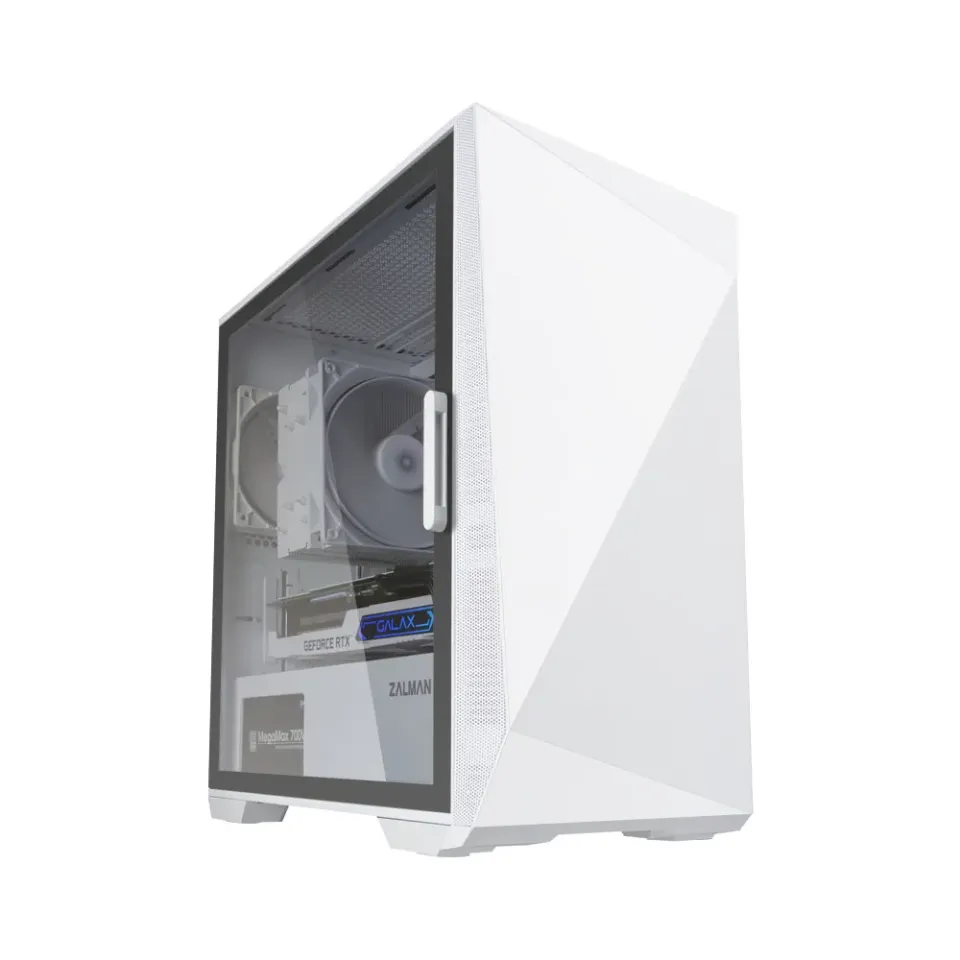 Zalman skříň Z1 Iceberg white / mini tower / ATX / 3x120 fan / 2xUSB 3.0 / 1xUSB 2.0 / prosklená bočnice / bílý