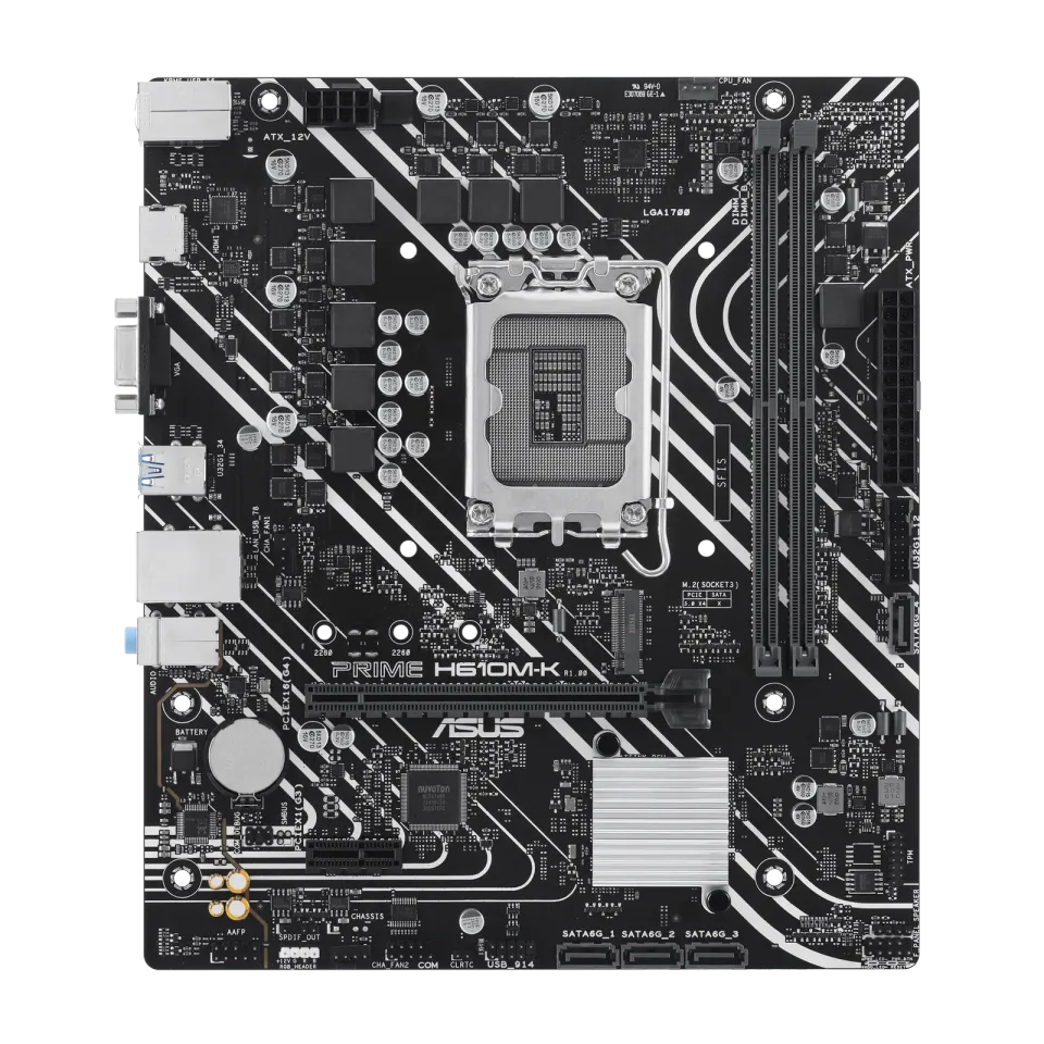 ASUS MB PRIME H610M-K (LGA1700, H610, DDR5-5600, D-Sub+HDMI, USB 3.2 Gen1, mATX)