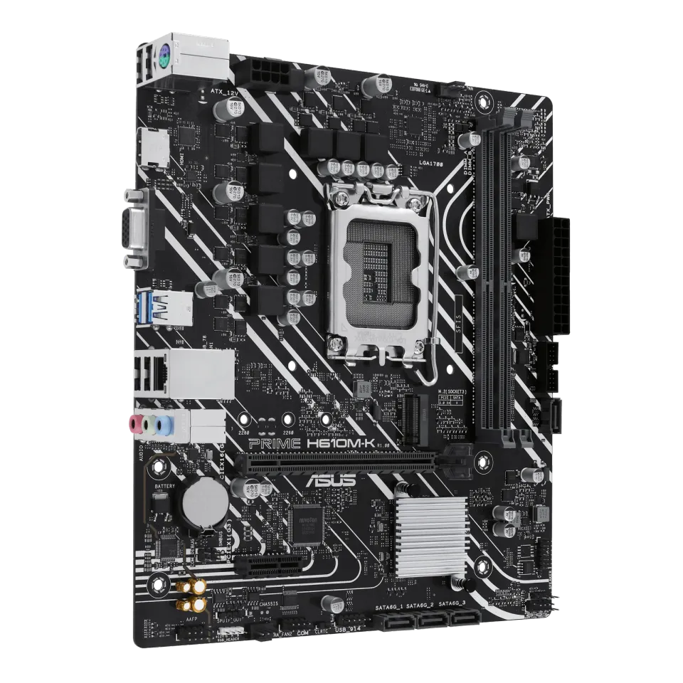 ASUS MB PRIME H610M-K (LGA1700, H610, DDR5-5600, D-Sub+HDMI, USB 3.2 Gen1, mATX)