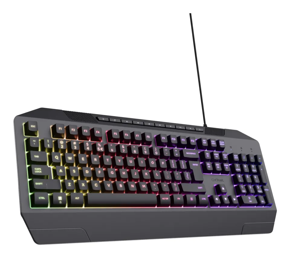 TRUST herní klávesnice GXT836 EVOCX, membránová, USB, US