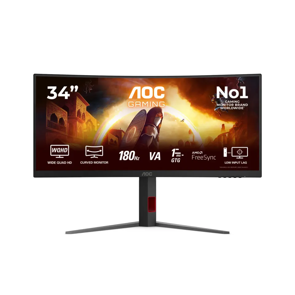 AOC Gaming/CU34G4/34"/VA/wQHD/180Hz/0,1ms/Black/3R