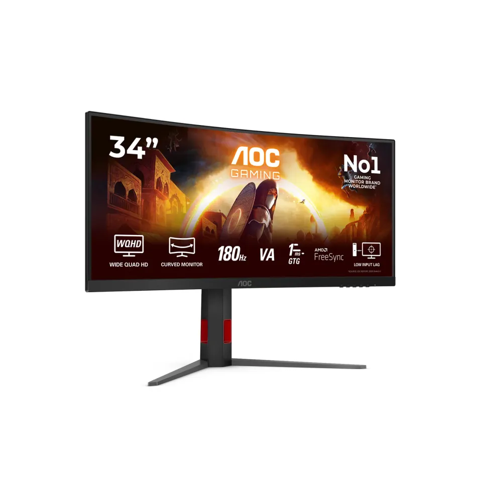 AOC Gaming/CU34G4/34"/VA/wQHD/180Hz/0,1ms/Black/3R