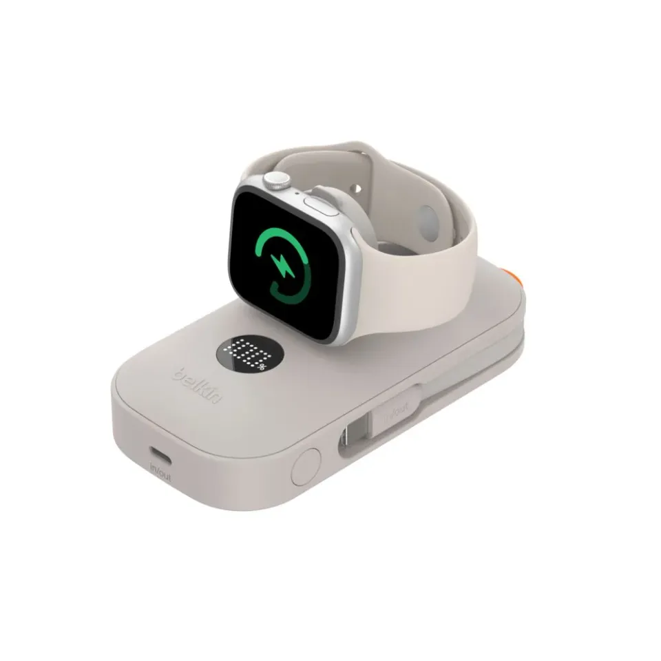 Belkin BOOST CHARGE PRO Bezdrátové nabíjení pro Apple Watch + USB-C PowerBanka,