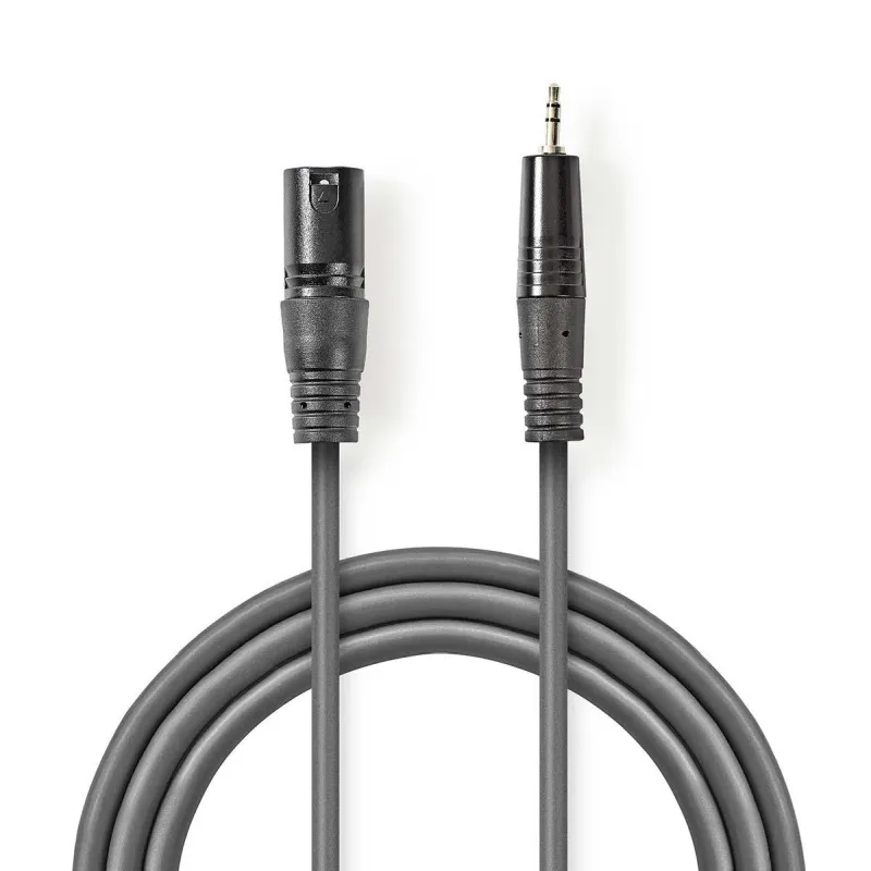 Nedis COTH15300GY30 - XLR Audiokabel | XLR 3pinová Zástrčka – 3,5mm Zástrčka | 3