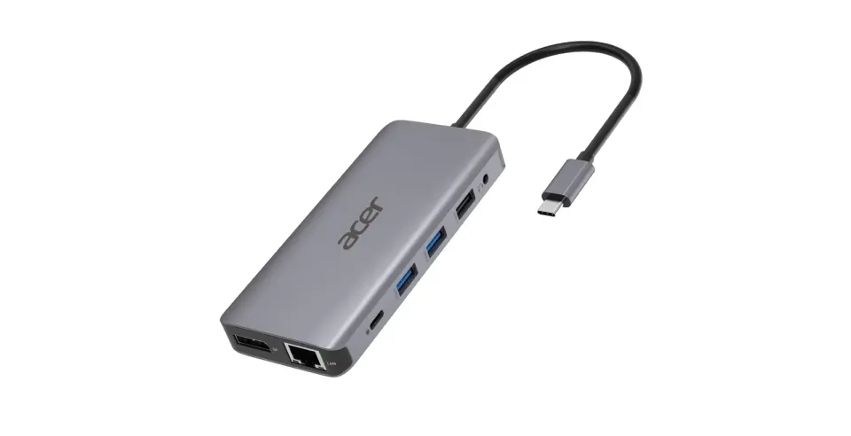 ACER 12v1 Type C dongle: 2 x USB3.2, 2 x USB2.0, 1x SD/TF, 2 x HDMI, 1 x PD, 1 x DP, 1 x RJ45, 1 x 3.5 Audio