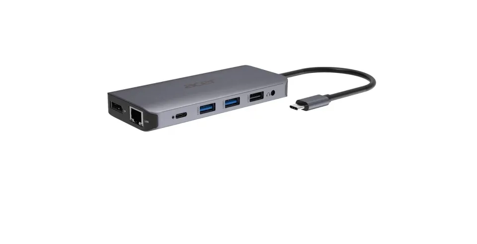 ACER 12v1 Type C dongle: 2 x USB3.2, 2 x USB2.0, 1x SD/TF, 2 x HDMI, 1 x PD, 1 x DP, 1 x RJ45, 1 x 3.5 Audio