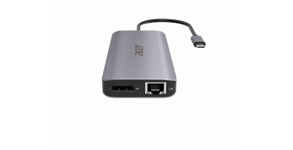 ACER 12v1 Type C dongle: 2 x USB3.2, 2 x USB2.0, 1x SD/TF, 2 x HDMI, 1 x PD, 1 x DP, 1 x RJ45, 1 x 3.5 Audio