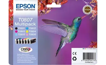 EPSON cartridge T0807 (6color) multipack (kolibřík)