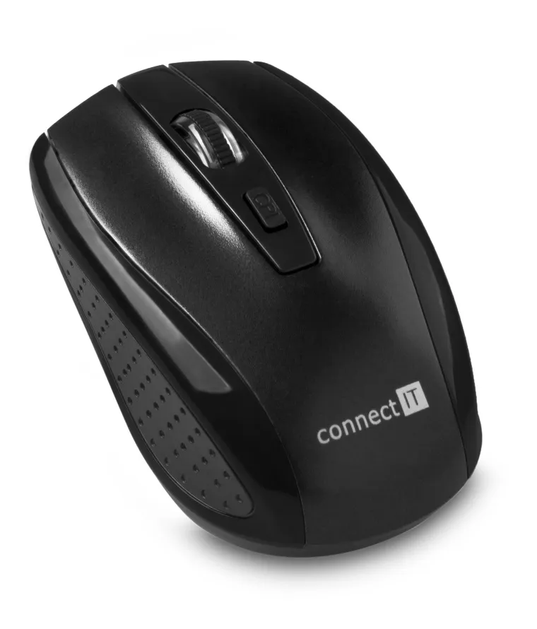 CONNECT IT Bezdrátová optická myš (+ 2x AAA baterie zdarma), černá