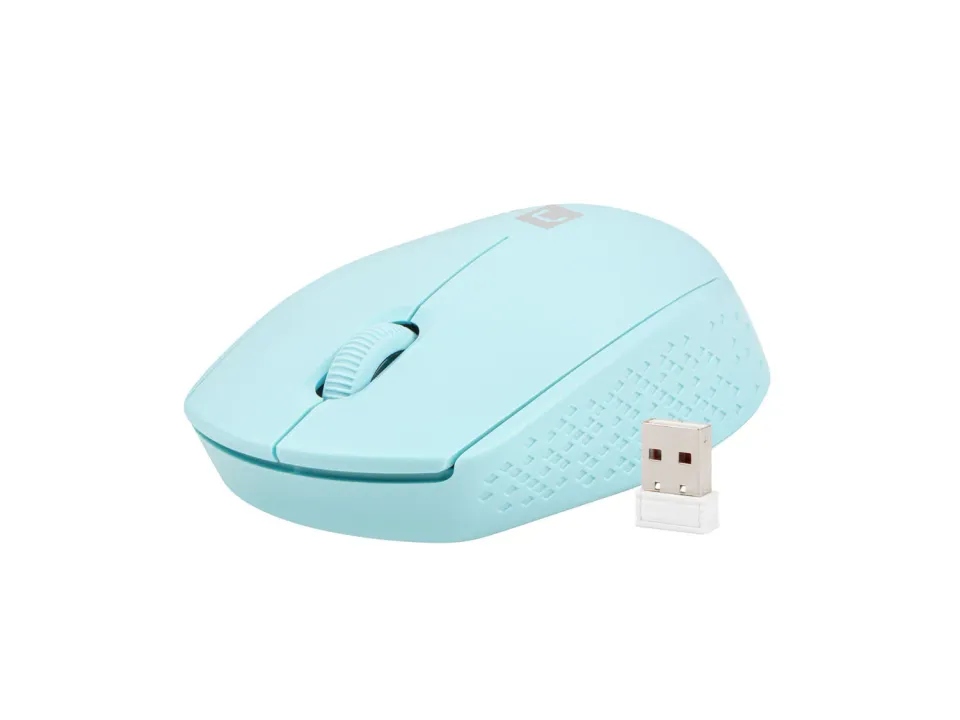 Myš Natec STORK/Kancelářská/Optická/1 600 DPI/Bezdrátová USB/Modrá