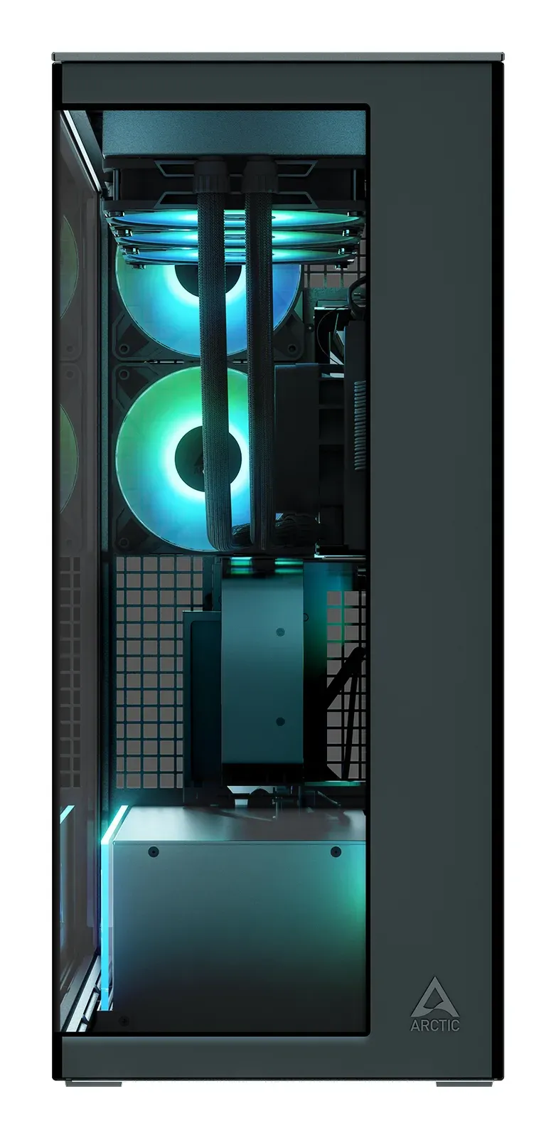 ARCTIC case Xtender Tower, mirror window, držák GPU, black