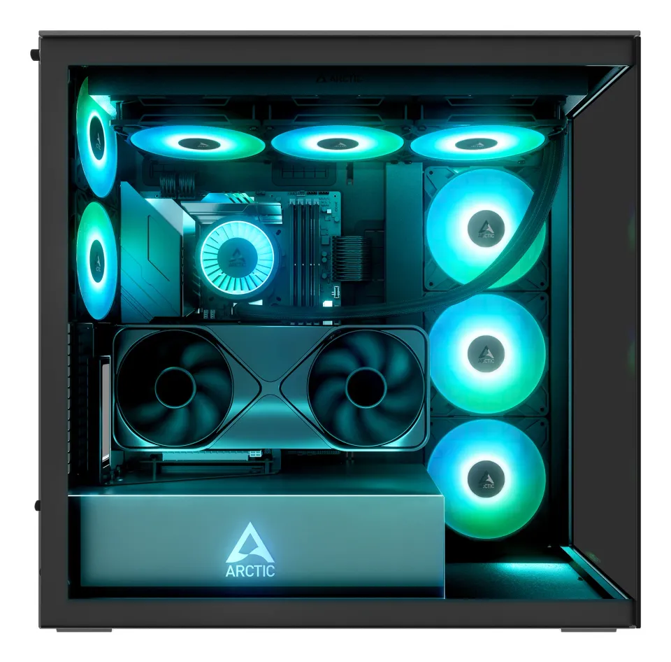 ARCTIC case Xtender Tower, mirror window, držák GPU, black