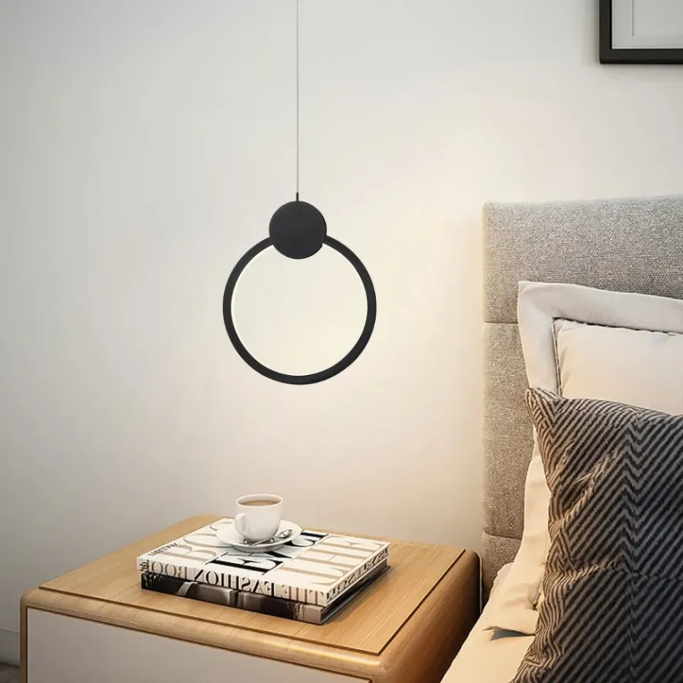 IMMAX NEO LITE OVALE SMART závěsné svítidlo černé 26cm 18W s podporou BEACON, Wi-Fi, TUYA