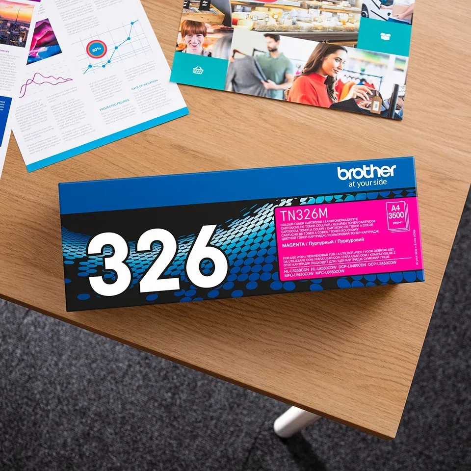 Brother - TN-326M, toner magenta (až 3 500 stran)