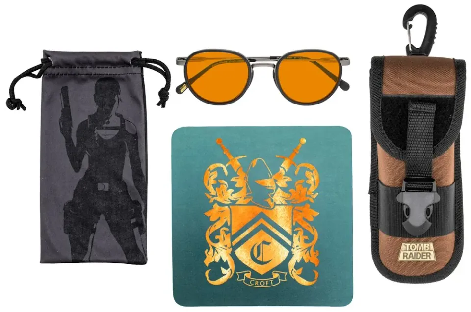 GUNNAR kancelářske/herní brýle TOMB RAIDER CROFT METAL INRO* jantarová max* BLF 98* NEUTRAL Focus