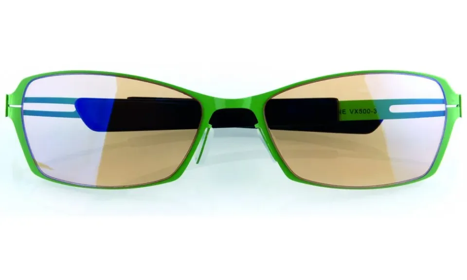 AROZZI herní brýle VISIONE VX-500 Green/ zelenočerné obroučky/ jantarová skla